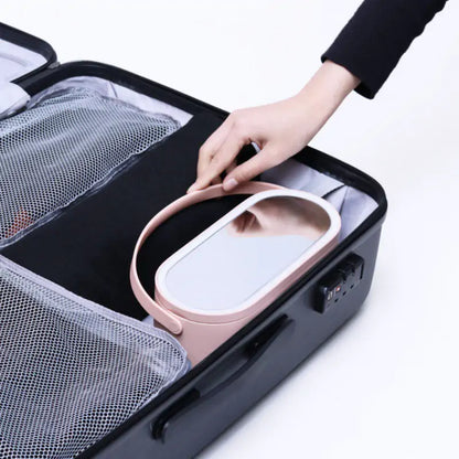 LED Lighted Makeup Organizer: Portable Travel Case